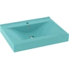 Image de vidaXL Lavabo de luxe avec trou pour robinetterie Vert clair mat 60x46 cm Céramique
