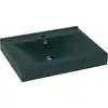 Image de vidaXL Lavabo de luxe avec trou pour robinet Vert foncé mat 60x46 cm Céramique