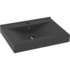 Image de vidaXL Lavabo de luxe avec trou pour robinet gris foncé mat 60x46 cm Céramique