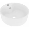 Image de vidaXL Lavabo de luxe avec trop-plein blanc mat 36x13 cm Céramique