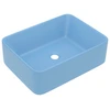Image de vidaXL Lavabo de luxe mat bleu clair 41x30x12 cm Céramique