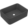 Image de vidaXL Lavabo de luxe gris foncé mat 41x30x12 cm Céramique