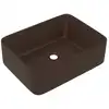 Image de vidaXL Lavabo de luxe mat brun foncé 41x30x12 cm Céramique