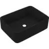 Image de vidaXL Lavabo de luxe noir mat 41x30x12 cm Céramique