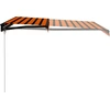 Image de vidaXL Store rétractable manuel 300 x 250 cm Orange et brun