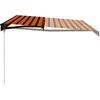 Image de vidaXL Store rétractable manuel 450 x 300 cm Orange et brun