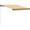 Image de vidaXL Store manuel rétractable avec LED 300x250 cm jaune & blanc