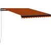 Image de vidaXL Store manuel rétractable LED 350x250 cm Orange & Marron
