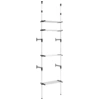 Image de vidaXL Portemanteau télescopique avec étagères Aluminium