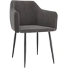 Image de vidaXL Chaise de salle à manger 2 pcs. Gris foncé velours