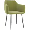 Image de vidaXL Chaise de salle à manger 2 pcs. Vert clair velours