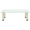 Image de vidaXL Table TV 60x35x17 cm Verre trempé satiné