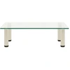 Image de vidaXL Table TV 60x35x17 cm Verre trempé transparent