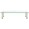 Image de vidaXL Table TV 80x35x17 cm Verre trempé transparent
