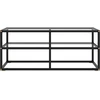 Image de Armoire TV noire avec verre trempé 100x40x40 cm