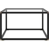 Image de vidaXL Table basse noire avec verre trempé 60x60x35 cm