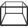 Image de vidaXL Table basse noire avec verre trempé 100x50x35 cm