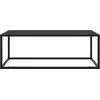 Image de vidaXL Table basse noire avec verre noir 100x50x35 cm
