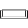 Image de vidaXL Table basse noire avec verre trempé 120x50x35 cm
