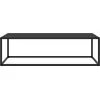 Image de vidaXL Table basse noire avec verre noir 120x50x35 cm