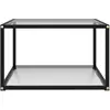 Image de vidaXL Table basse transparente 60x60x35 cm verre trempé