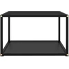 Image de vidaXL Table basse noire 60x60x35 cm verre trempé