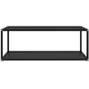 Image de vidaXL Table basse noire 100x50x35 cm verre trempé