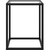 Image de vidaXL Table basse noire avec verre trempé 40x40x50 cm