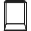 Image de vidaXL Table basse noire avec verre noir 40x40x50 cm