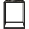 Image de vidaXL Table basse noire avec plateau en verre noir aspect marbre 40 x 40 x 50