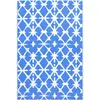 Image de vidaXL Tapis d'extérieur ARAKIL blanc et bleu 190x290 cm PP