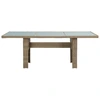 Image de vidaXL Table de jardin à manger brune 200x100x74 cm verre et poly rotin