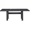 Image de vidaXL Table de jardin noire 200x100x74 cm verre et poly rotin