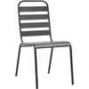 Image de vidaXL Chaises de jardin 4 pcs. Design à lattes acier gris foncé