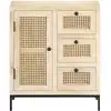Image de vidaXL Buffet 60x35x70 cm Mango massif et canné