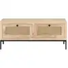 Image de vidaXL Table basse 90x50x37 cm Mango massif et cannage
