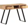 Image de vidaXL Bureau 107x45x79 cm Bois massif acacia Bords vivants