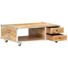 Image de vidaXL Table basse 89x59x33 cm Bois de manguier massif brut