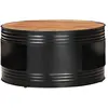 Image de Table basse noire 68x68x36 cm acacia massif