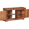 Image de vidaXL Sideboard 135x35x75 cm Akazienholz Massiv