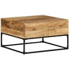 Image de vidaXL Table basse 68x68x41 cm Bois de manguier rugueux