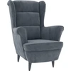 Image de vidaXL Fauteuil gris foncé velours