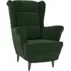 Image de vidaXL Fauteuil vert foncé velours