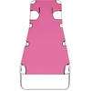 Image de vidaXL Bain de soleil pliable avec coussin Acier Magento Rose