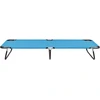 Image de vidaXL Chaise longue pliante acier bleu turquoise