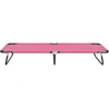 Image de vidaXL Chaise longue pliante Acier Rose