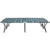 Image de vidaXL Bain de soleil pliable pour 2 personnes motif feuilles acier