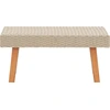 Image de vidaXL Table basse de jardin Poly rotin Beige