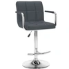 Image de vidaXL Tabouret de bar 2 pcs. Simili cuir gris