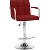 Image de vidaXL Tabouret de bar 2 pcs. Simili cuir rouge vin